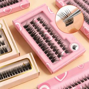 ชุดต่อขนตาแบบกลุ่ม DIY ปรับแต่งได้ตามต้องการ ขายส่ง แบรนด์ส่วนตัว ขนตาแบบ C D Curl ตัดสำเร็จ ชุดต่อขนตา DIY - Product Image 5