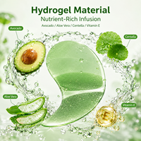 Label privé Lignes des yeux au collagène hydrolysé Masque en feuille de cristal révomal à la mélanine Masque pour les yeux à l'avocat bio