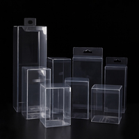 Boîte cadeau pliable en PVC transparent recyclable avec cintre pour cosmétiques, bougies et artisanat - Impression personnalisée, taille et forme personnalisables, impression UV
