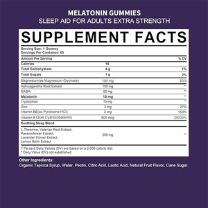 Gummies Halal sans sucre à la mélatonine 10mg 20mg pour le sommeil, la mémoire, le soutien immunitaire, la relaxation nocturne, complément pour le rythme OEM - Product Image 6
