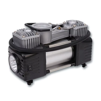DC12V Mini compresseur d'air de voiture portable Compresseurs d'air à double cylindre Gonfleur de pneu Pompe à compresseur d'air à 2 cylindres