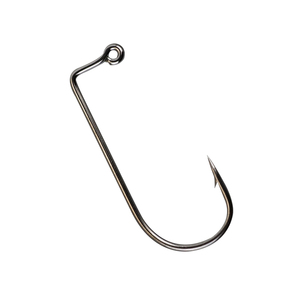 10-Cao 6/0 Thép Carbon Đen Nickel 90 Độ Jig Móc Mềm Worm Móc Câu Cá - Product Image 2