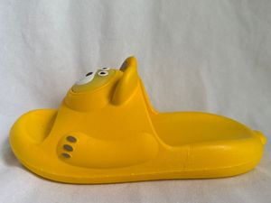 Yellow Animal Print Slippers 24-35 Anti Slip Summer PVC Closed Toe Women's Shoes - Product Image 1