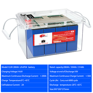 For Rechargeable <b>12V</b> <b>Battery</b> Pack for E-Bike with 200A BMS 6000 Cycles 304Ah Capacity - Product Image 5