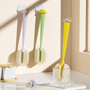 Cepillo de higiene 3 en 1 con mango largo y esponja para limpiar biberones, pajitas y tapas de vasos. - Product Image 1