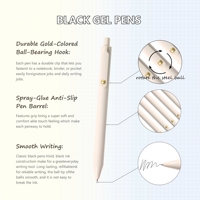 Stylos gel à encre noire GZ-IRON 0,5 mm, stylos promotionnels, logo personnalisé, impression UV, vente en gros, ensemble en plastique, pour le bureau et l'école