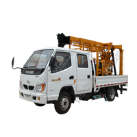 Chariot de forage de puits d'eau avec moteur diesel HW230, pompe à boue pour forage de puits, profondeur maximale de 300 m
