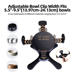 Soporte Portátil de Plástico Sólido para Cuenco de Perro al por Mayor, Ancho Ajustable, Se Adapta a Varios Tamaños de Cuenco, Antideslizante, Estable, <span class=keywords><strong>Alivio</strong></span> Cervical - Product Image 3