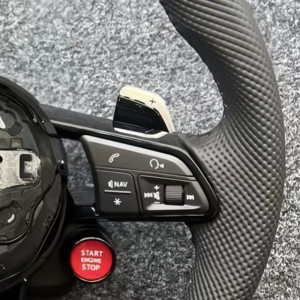 Volant en cuir et fibre de carbone personnalisé en usine pour <span class=keywords><strong>Audi</strong></span> R8 TT A4 A5 B8 B9 <span class=keywords><strong>S4</strong></span> RS6 A6 C7RS Q5 Q6 A3 C7 C6 C8 B7 B6 B8.5 <span class=keywords><strong>B5</strong></span> - Product Image 3