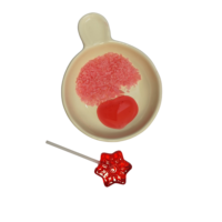 Permen Natal 3 in 1 Rasa Stroberi, Lollipop Bentuk Kepingan Salju yang Dicelup Selai Buah Asam, Permen Lompat-Lompat yang Lezat