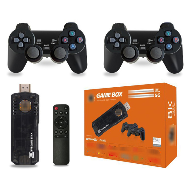 New Retro Android TV Box Wireless Video Game Console 4K HD Game Stick Lite With Wireless Controller