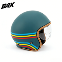 Casque de moto rétro demi-face, casques de moto vintage pour hommes et femmes, casque de scooter unisexe pour l'été, blanc, certifié DOT