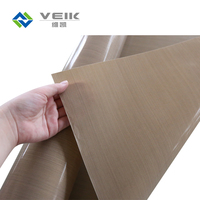 Isolation imperméable antiadhésif haute température ignifuge feuille de ptfe rouleau de tissu ptfe enduit tissu de fibre de verre