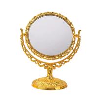 Miroir de maquillage en forme de cœur plaqué or avec base, simple face, style nordique, miroir promotionnel