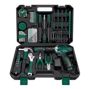 Ensemble d'outils de perçage au lithium 12V Greenworks de 206 pièces, kit de réparation multifonctionnel rechargeable pour la maison - Product Image 1