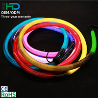 Tube néon flexible LED RVBW 360° noir 24V pour discothèques et festivals, modèle ODM D22 D30 DMX