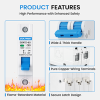 Solar-Energie Miniatur-Leitungsschutzschalter 1P 2P 3P 4P Polig 6A 10A 16A 20A 25A 32A 40A 50A 63A DC MCB PV-System