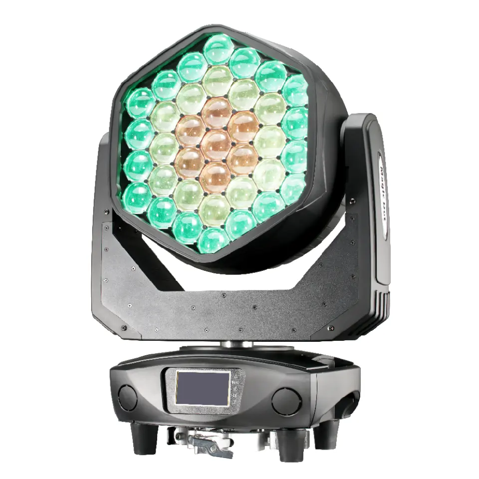Ring Pixel Control Rotation 37pcs 15W RGBW 4in1 Zoom Wash Moving Head 600W high power strobe