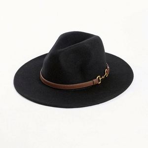 Wholesale Western Style 100% Wool Cowboy Fedora Hats With Belt High Quality Felt Hat - Product Image 2