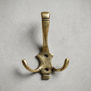 AK Brass Antique Brass Finish Double <b>Wall</b> Hook Metal Coat Hanger Towel Hook <b>Clothes</b> Hanger for Home Decor - Product Image 4