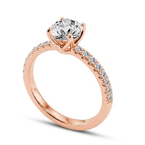 Premium Two Tone Yellow Gold Lab Created Diamond <b>Ring</b> for Women in 10KT 14KT 18KT Gold Wedding Engagement Fine Jewelry - Product Image 2