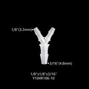 ข้อต่อท่อพลาสติกแบบมีหนาม 3 ทาง ข้อต่อแบบลดขนาด ข้อต่อท่อ PP รูปตัว Y สำหรับระบบของเหลว - Product Image 3