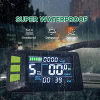 Panel tampilan Lcd sepeda, Multi fungsi 36v 48v tahan air layar Lcd sepeda listrik