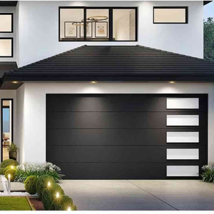 DEEZON luxe Villa <span class=keywords><strong>porte</strong></span> <span class=keywords><strong>de</strong></span> <span class=keywords><strong>Garage</strong></span> <span class=keywords><strong>en</strong></span> alliage d'aluminium entièrement <span class=keywords><strong>en</strong></span> verre trempé avec <span class=keywords><strong>isolation</strong></span> stratifiée noir givré résistant aux ouragans - Product Image 5