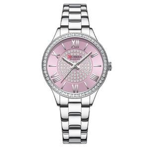 Nuevo Reloj de Diamantes de Moda para Mujer, Diseño OEM ODM, Correa de Acero, Estilo Fresco y Casual, Reloj de Cuarzo CURREN 9084 - Product Image 1