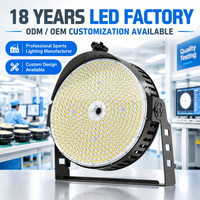 كشافات LED دائرية للملاعب بقوة 1000 واط مع واقي مضاد للوهج لأعمدة الإنارة العالية في الملاعب، ضمان 5 سنوات