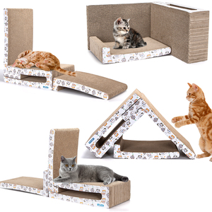 Nobleza graffio gatto in cartone ondulato 3-in-1 con mobili erba gatta albero gatto durevole e attraente - Product Image 4