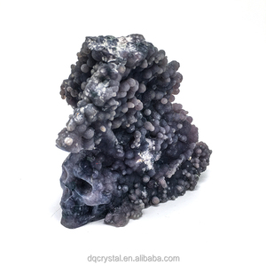 Wholesale Natural <strong>Crystal</strong> Grape Agate Skulls Stone <strong>Crystal</strong> <strong>Craft</strong> Carved Purple Grape Agate Skulls <strong>for</strong> Decoration - Product Image 4
