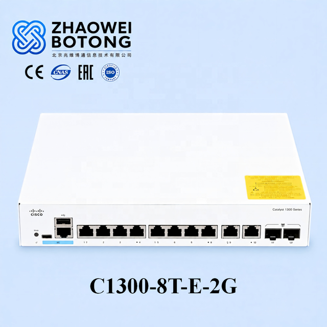 C1300-8T-E-2G Switch Cisco GE Ext PS 2xGE 8-Port Gigabit Ethernet C1300-8T-E-2G Series,  C1300-16FP-2G Network Equipment