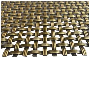 3.2mm ODM Decorative Metal Mesh Screen Wire Grille Antique Plated