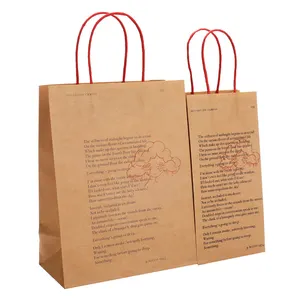 Recycelte Lebensmittel einkaufs verpackung maßge schneiderte Fast Food zum Mitnehmen Kleidung Verpackung Kraft papiertüte