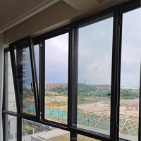 Ventana Abatible y Giratoria de Aluminio a Precio de Fábrica con Marco Resistente y Doble Acristalamiento para Villas Modernas