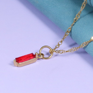 เสน่ห์ของบาแกตต์ |   จี้เพชรซิคอนสแตนเลสสตีลชุบทอง 18K PVD สำหรับทำเครื่องประดับเด็กแบบ unisex |   กันน้ำ - Product Image 4