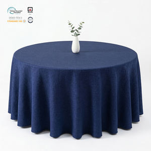 Classic Black 120 Inch Round Jacquard Floral Polyester <b>Tablecloth</b> Thick Eco-Friendly Waterproof Customizable for Wedding Banquet - Product Image 1