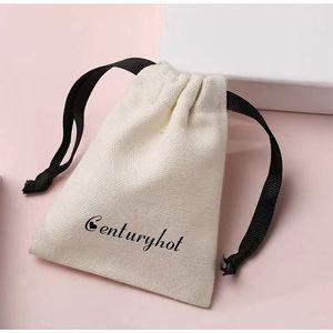Gift Craft Organic Cotton <b>Canvas</b> Biodegradable Drawstring Dust Bag with Custom Logo <b>for</b> Photo <b>Frame</b> - Product Image 2