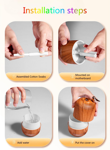 Mini lampe de nuit ultrasonique USB, diffuseur d'huiles essentielles, humidificateur d'air ultrasonique, diffuseur d'arômes à lumière douce, humidificateur - Product Image 5