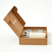 Boîte d'emballage en papier kraft pour tasse isotherme avec impression de logo personnalisé, boîte d'expédition pour tasse thermique de haute qualité, boîte postale pour vêtements