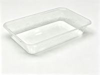 Boîte à lunch rectangulaire avec une capacité de 1250/1500 ml, fermeture étanche, emballage à emporter, usage unique