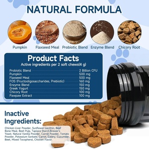 Proveedor de Golosinas Masticables Probióticas Naturales de Marca Privada OEM/ODM para la Salud Intestinal de las Mascotas, Alimentos y Suplementos para Mascotas - Product Image 5