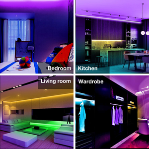 50ft 2835 <b>RGB</b> IC Light Strip Indoor Decoration Color Changing Flex Smart LED Strip Light - Product Image 6