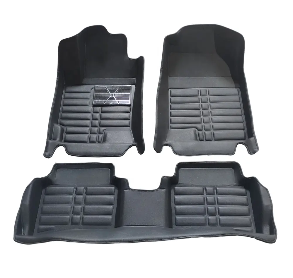 Vloermatten Tapijt Voor Achter Auto Matten Algemene Vloer Mat Voor Auto 3 Stuks Auto Truck Custom Pvc Zwart Set Item Verpakking Kaart Pcs Haak