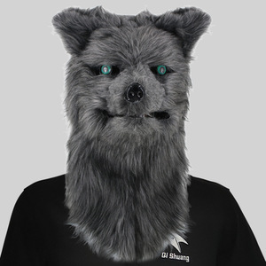 Máscara de Cabeza de Animal con Boca Abierta, Divertida Máscara de Cabeza de Lobo, Perro, Tigre, Gorila, Disfraz para Fiesta de Disfraces, Accesorios de Halloween - Product Image 4