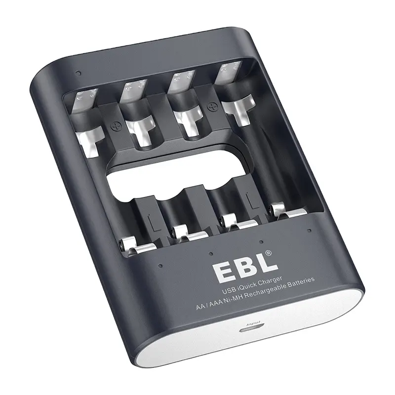 EBL 40min nhanh chóng thông minh cá nhân Battery Charger với cổng USB cho AA AAA Ni-MH pin có thể sạc lại