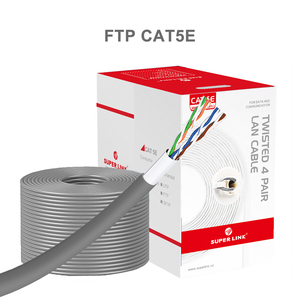 Cat5e FTP 24AWG 8X0.18 PVC RJ45 100M Cable LAN Cobre sin oxígeno Un solo hilo blindado Multi Strand para comunicaciones - Product Image 1