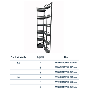 Modern Iron Kitchen Cabinet Accessories Pantry 6-Layer Pull-Out <b>Storage</b> Organizers in Cabinets Kitchen Pull Out Basket - Product Image 5