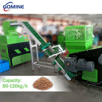 Équipement complet de pré-déchiquetage efficace, de transport, de séparation magnétique, de granulation et de récupération de fils de cuivre par table à air